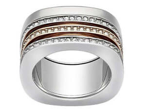 Swarovski Vio Rhodium & Rose Gold-Tone Crystals Womens Ring Size 8/58 - 5184229