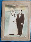 Wedding Photo Tinted On Board Vintage Photo Early