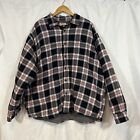 Wrangler Jacket Shirt 3XL Heavy Plaid Sherpa Lined Flannel Barn Coat Shacket