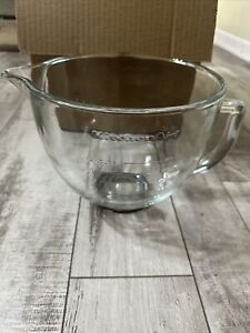 KitchenAid Glass Pour Mixing Bowl 5Qt 12 Cups 96Oz For Tilt Head Mixer W10220977