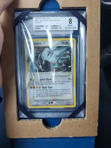 2005 Pokemon Rayquaza Gold Star 107/107 EX Deoxys BGS 8 - Authenticated by ebay