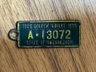 New Listing1939 Washington Goodrich Keychain License Plate Tag Fob A-13072