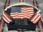Vintage 80's Phase 2 Men's USA Patriotic Leather Motorcycle Jacket Coat Sz M HR