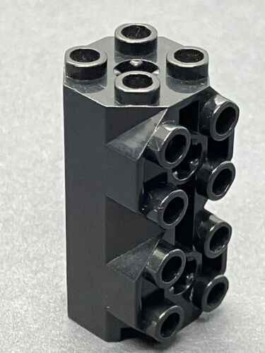 LEGO 6042 BRICK Modified Octagonal 2x2x3-1/3 (1pc) Vintage Black