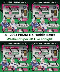 Detroit Lions Break #636 x4 2023 PRIZM NO HUDDLE HOBBY BOX Football