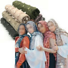 Women Cotton Hijab Scarf Printed Scarves Plain Headscarf Long Shawls Wrap Muslim
