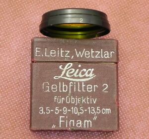 Leica Figam early type B Gelbfilter No.2 Filter for Leica 1 ............ Minty