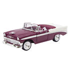 1956 Chevrolet Bel Air Convertible 1:18 Scale Diecast Car, Purple/White