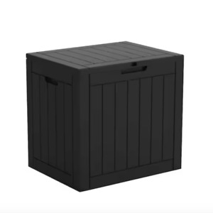 31 Gal Resin Outdoor Deck Box Waterproof Patio Porch Storage Easy Installation