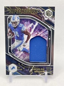 2021 Elements Amon-Ra St Brown Supercharged Rookie Jersey RC # /199 Lions NFL