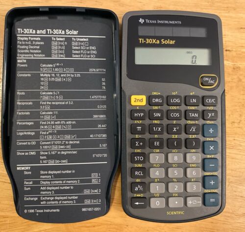 New ListingTexas Instrument TI-30Xa Solar Scientific Calculator W/Cover