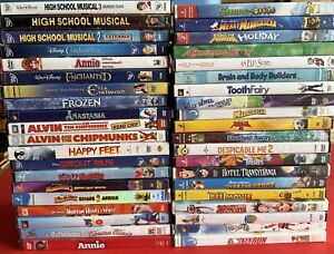 Lot of 40 DVDs Children’s Animated Teen Movies Cartoons Disney Kids
