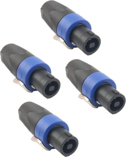 4pcs NL4FX 4 pole Locking SpeakON Cable Connector Replacement for Neutrik