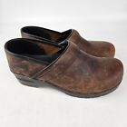 Dansko Professional Saddle Brown Oiled Leather Clog Women's Shoe Size 40 / 9.5
