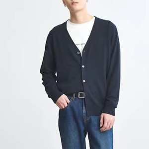 2023 Cashmere cotton blended men's knitted cardigan sweater autumn V-neck