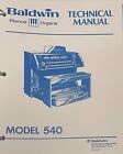 Baldwin Organ Technical Manual Model 540, 635