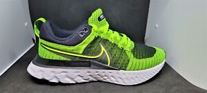 Nike Mens React Infinity Flyknit 2 Mens Running Shoes Black -Green CT2357-700