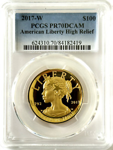 New Listing2017-W $100 American Liberty High Relief gold proof  coin - PCGS PR70DCAM