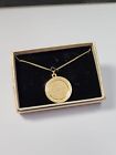 AVON Sales Achievement Award 1977 Necklace Gold Color Pendant & Chain Vintage
