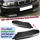 Carbon For 1999-2006 BMW E46 M3 CSL-Sty Front Bumper Splitter Spoiler Lip +(GIFT