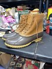 L.L Bean Duck Boots Outdoor Brown Lace Up Travel Shoes Size 12 Mens Hunting Work