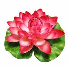 18CM Artificial Fake Lotus Floral Leaf Flower Water Lily Floating Pool Decor US