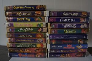 Lot of 19 Disney Black Diamond & Masterpiece VHS tapes