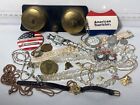 New ListingVintage Junk Drawer Lot Jewelry Ring Watches Hercules Medal Religious Pins #241