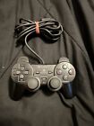 Sony PlayStation 2 Wired DualShock Controller Black Clean Good Sticks Tested