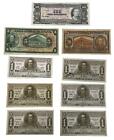 Lot of 9 Assorted Denomination Vintage Bolivian Paper Money Currency Banknotes
