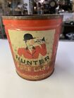 Vintage Hunter Pure Lard Tin Super Rare Can!