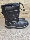 Land's End Boys Insulated Winter Snow Boots Size 5M Youth Black