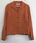 Action Wear Women's Large Long Sleeve Made in USA Vintage Blazer Jacket Orange