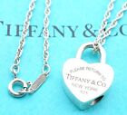 Tiffany & Co. Return to Heart Necklace Sterling Silver925 12g Used Auth 4075