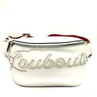 Auth CHRISTIAN LOUBOUTIN Marie Jane Belt Bag 3195255 White Red Calf Leather -