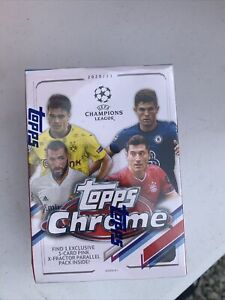 2020-21 Topps Chrome UEFA Champions League Soccer Retail Blaster Box - 31 Cards