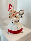 Vintage Ucagco Ceramic Christmas Angel Bell w/Cymbals Figurine ADORABLE