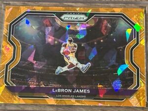 2020-21 Panini Prizm Lebron James Orange Ice #1 Kobe Tribute Los Angeles Lakers