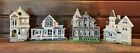 Shelia’s Collectibles Houses ~ Lot of 4 3D Wood Shelf Sitters