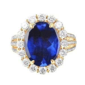 14KT Gold 2.65Ct 100% Natural Royal Blue Tanzanite & IGI Certified Diamond Ring