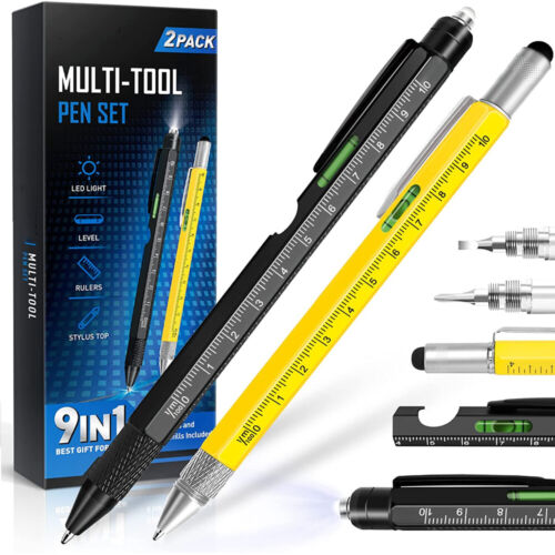 Christmas Gifts for Men, 9 in 1 Multi Tool Pen Set Gifts for Dad Men Grandpa