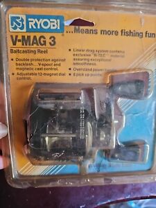 Vintage Ryobi V-MAG 3 Bait Casting Reel NEW Old stock still in package w/ papers