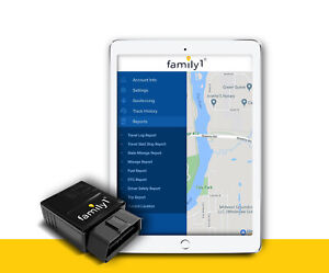 Family1st Real-Time GPS Tracker - OBD Tracking Device for Cars, Trucks or Fleets