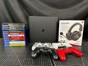 Sony PlayStation 4 PS4 Slim (CUH-2115B) - 1TB - Jet Black - Game Console Bundle