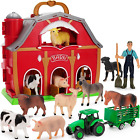 Farm Animals Toys for 1 2 3 Year Old Toddlers Girls Boys, Big Red Barn Farm
