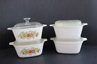 Set of 4 VTG Corning Ware P-43-B Spice of Life Casserole Dishes with Lids (L4-1)