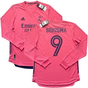 2020/21 Real Madrid Authentic Away Jersey #9 Benzema Large Long Sleeve UCL NEW