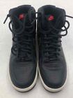Nike Mens Air Force 1 High 07 Black Floral Leather Basketball Sneakers Size 9.5