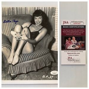 Pinup Queen Model Bettie Page Signed Autograph 8x10 B&W Photo - JSA - FREE S&H!