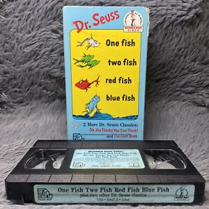 Dr. Seuss One Fish Two Fish Red Fish Blue Fish VHS 1988 Beginner Book Video Kids